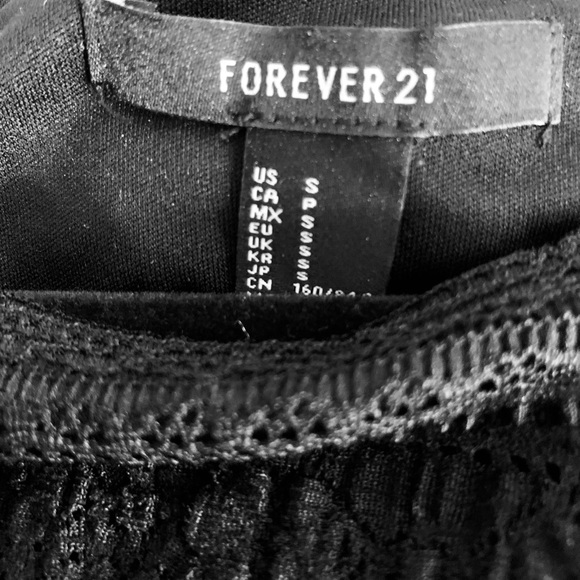 Forever 21 Black Lace Dress Sz S - Picture 4 of 4